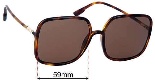 Christian Dior Sostellaire1 59mm Replacement Lenses